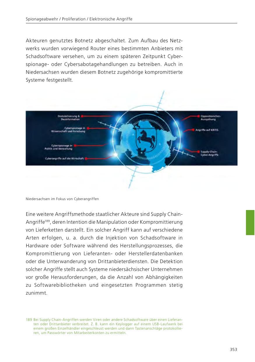 Seite 354 des Verfassungsschutzbericht 2024 Niedersachsen