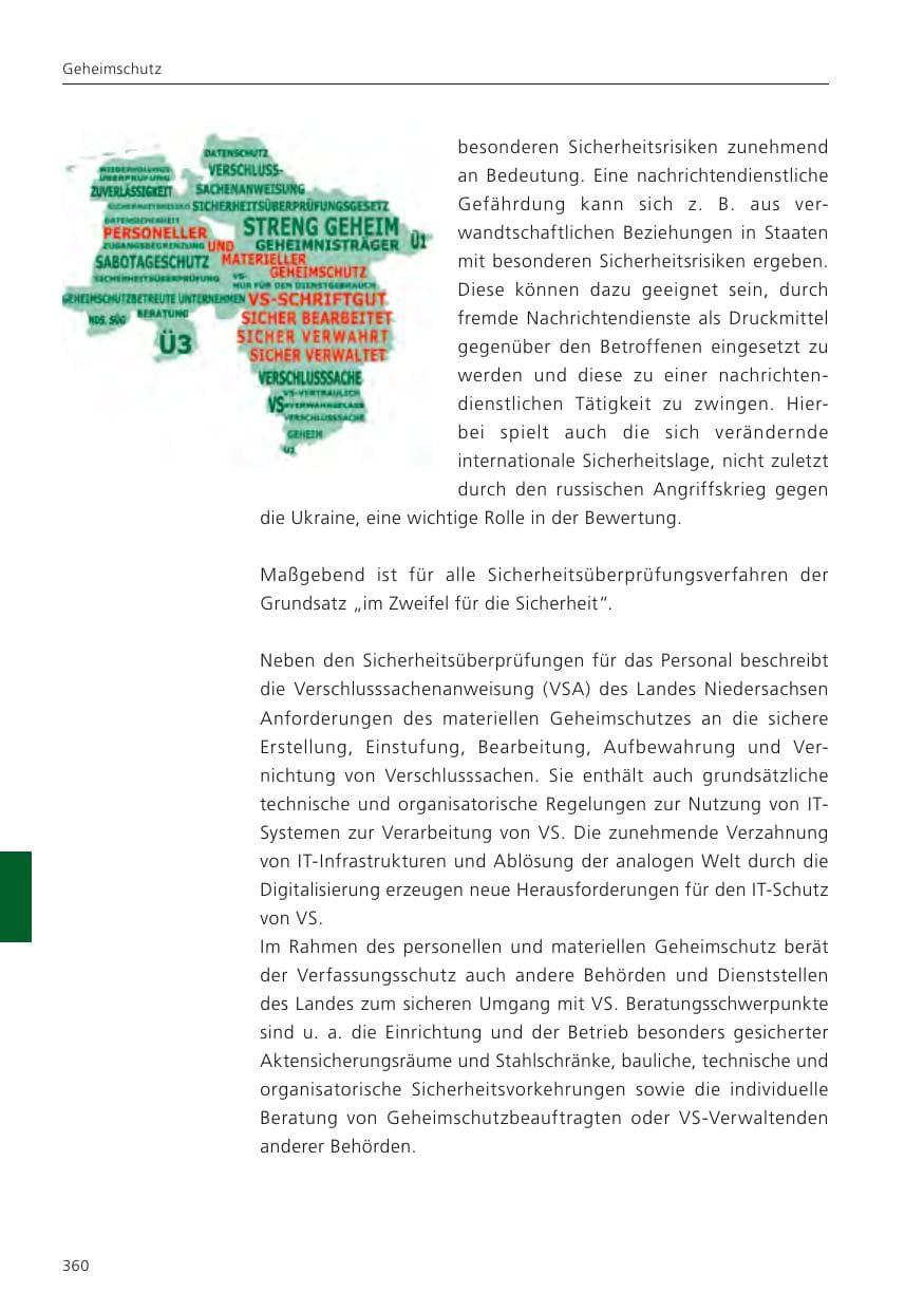 Seite 361 des Verfassungsschutzbericht 2024 Niedersachsen