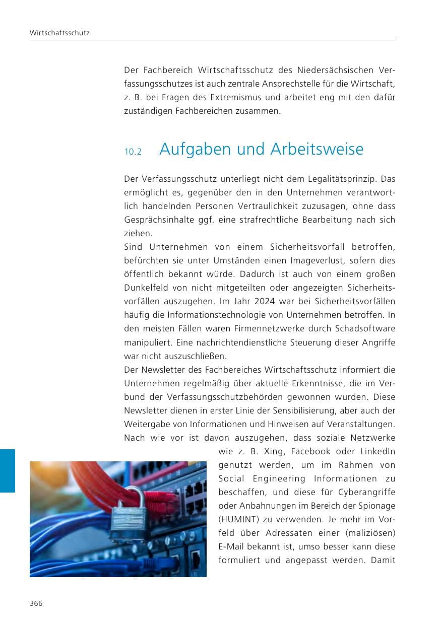 Seite 367 des Verfassungsschutzbericht 2024 Niedersachsen