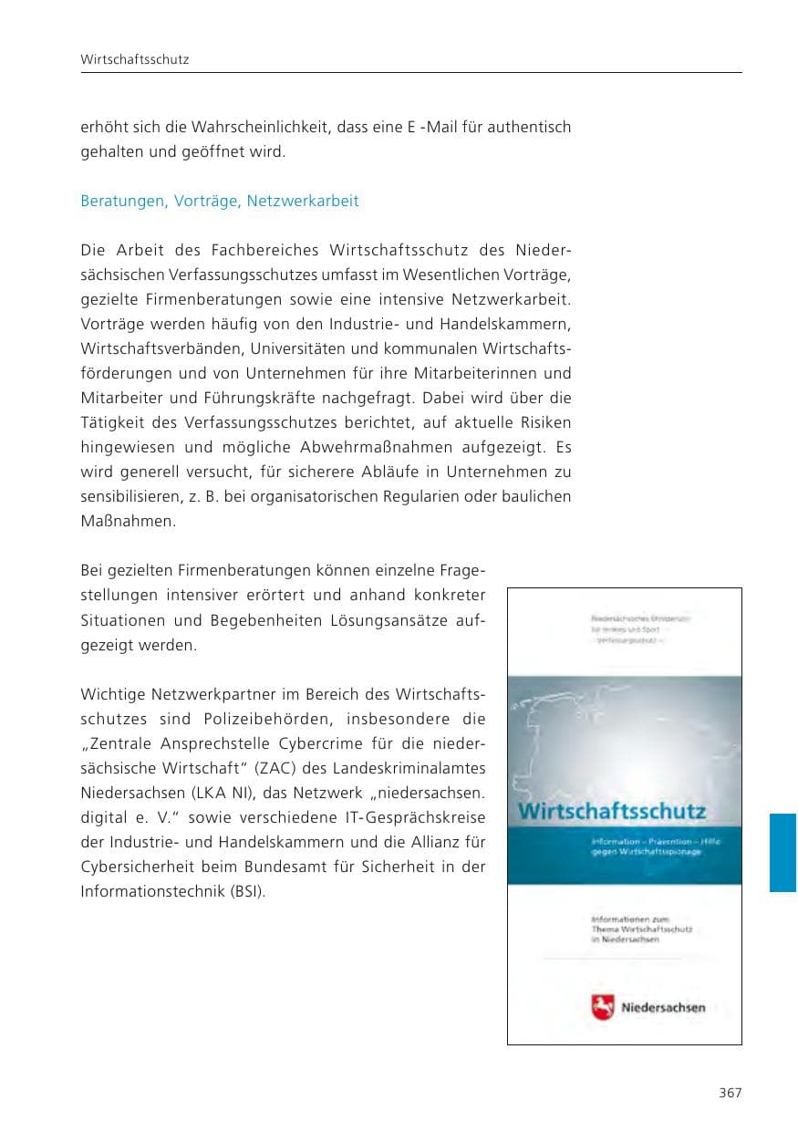 Seite 368 des Verfassungsschutzbericht 2024 Niedersachsen