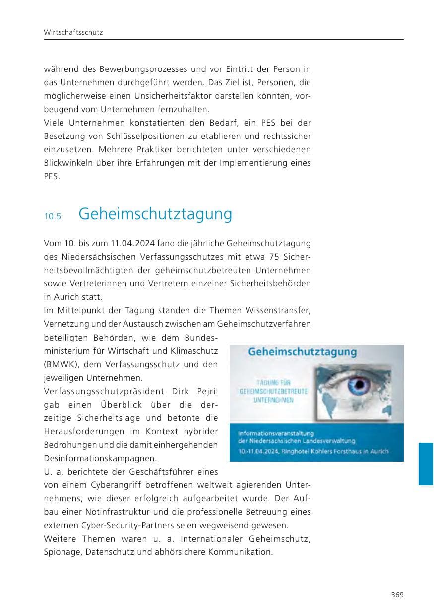 Seite 370 des Verfassungsschutzbericht 2024 Niedersachsen