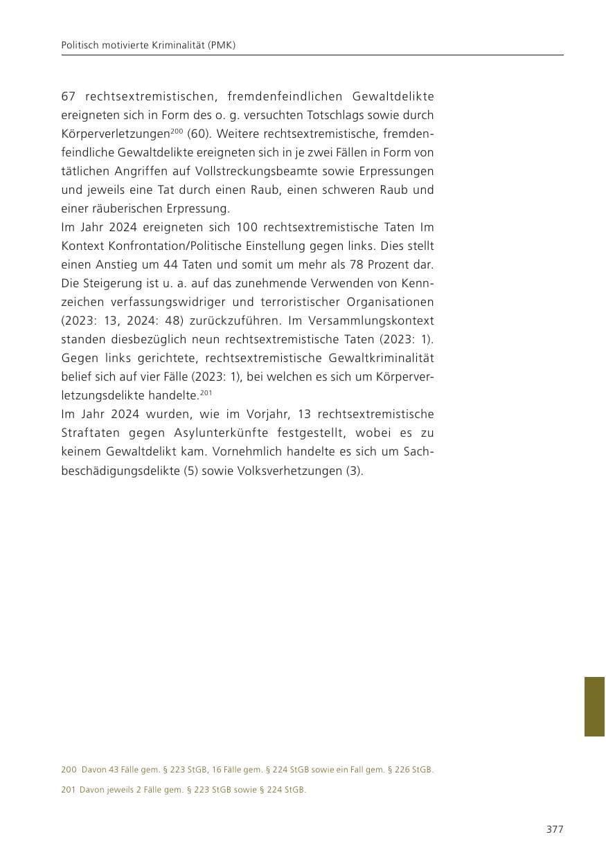 Seite 378 des Verfassungsschutzbericht 2024 Niedersachsen