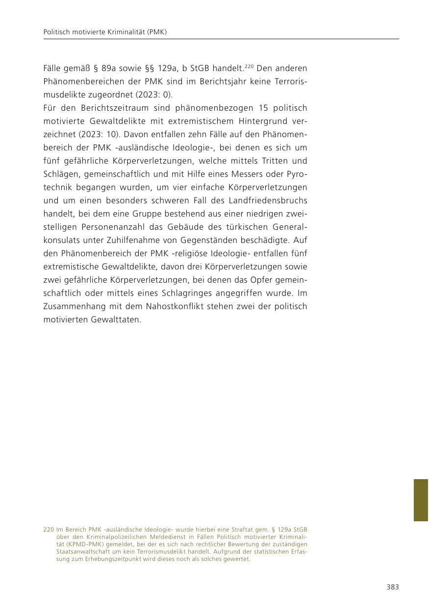 Seite 384 des Verfassungsschutzbericht 2024 Niedersachsen