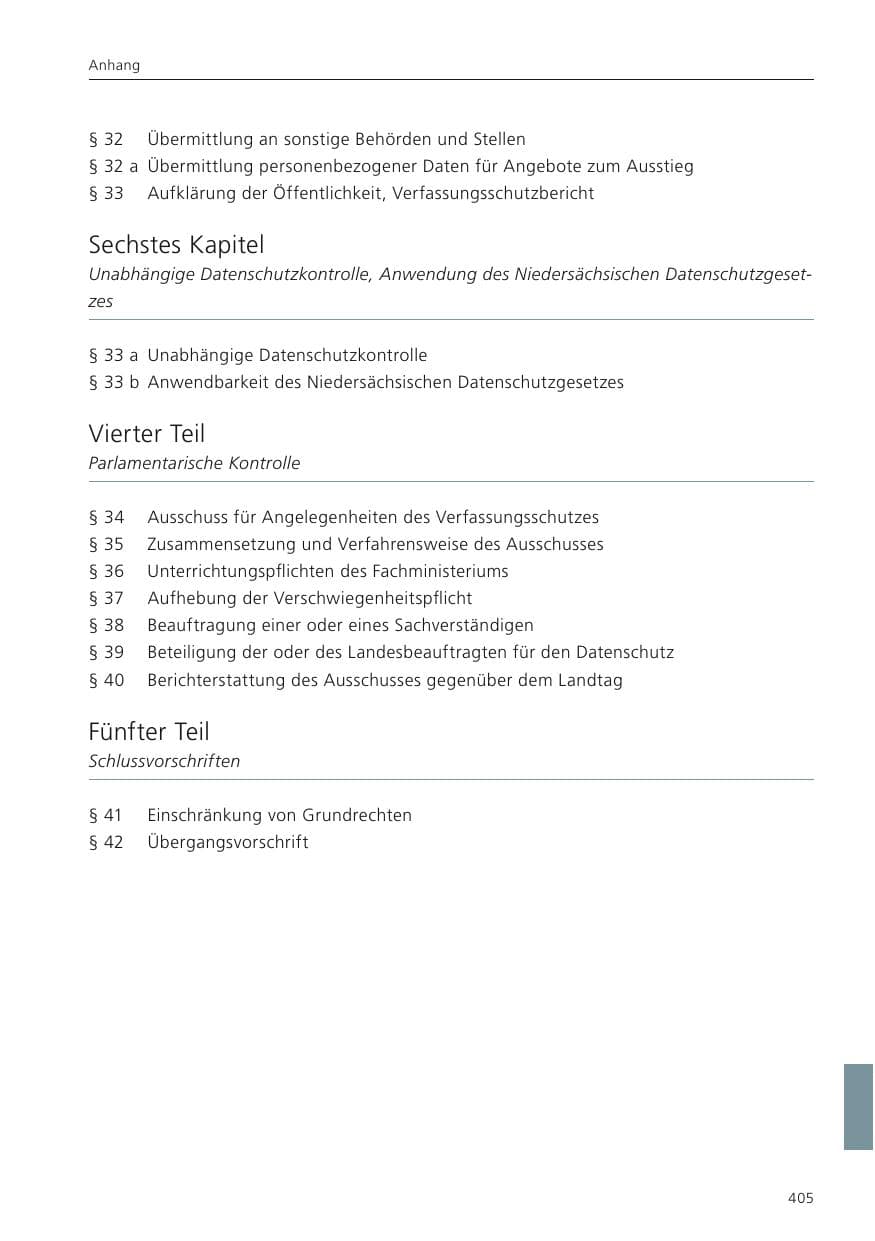 Seite 406 des Verfassungsschutzbericht 2024 Niedersachsen