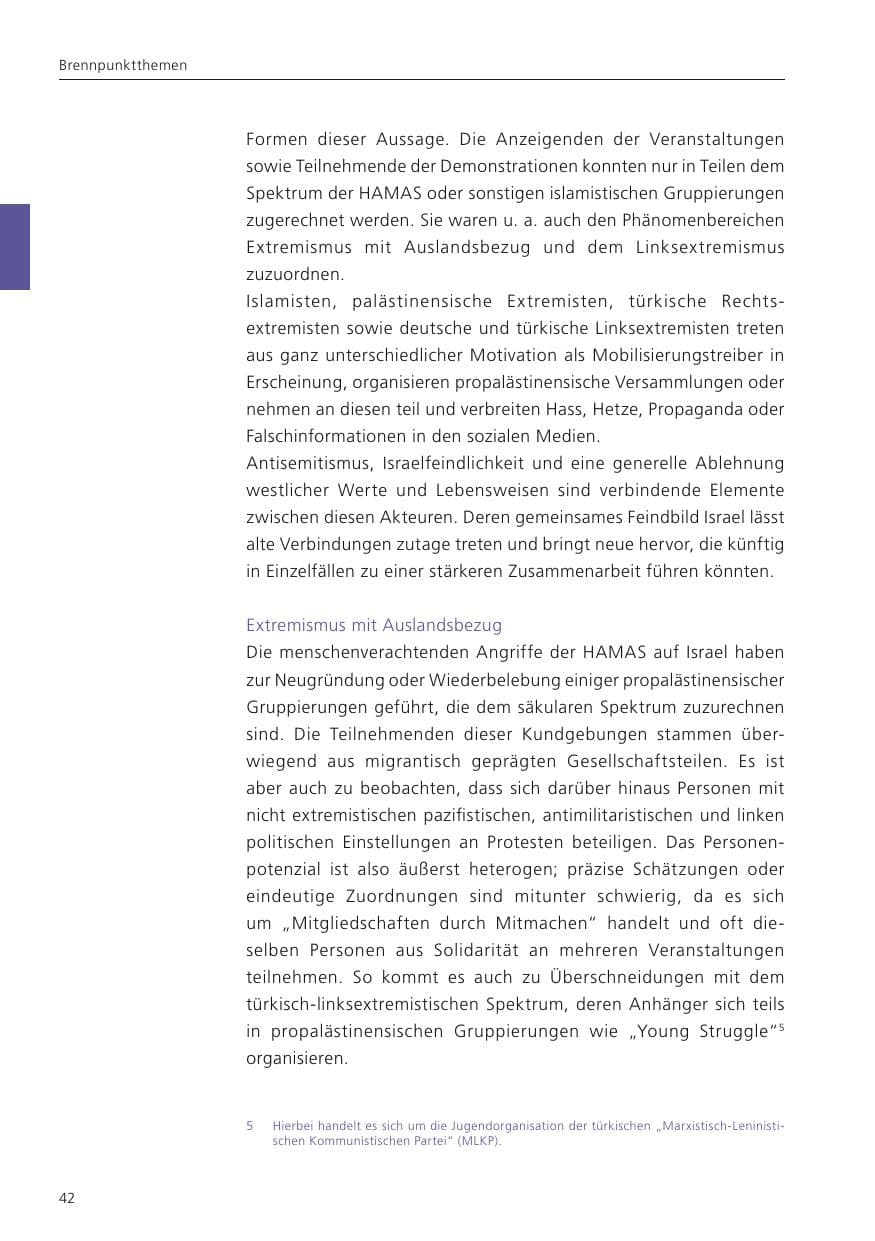 Seite 43 des Verfassungsschutzbericht 2024 Niedersachsen