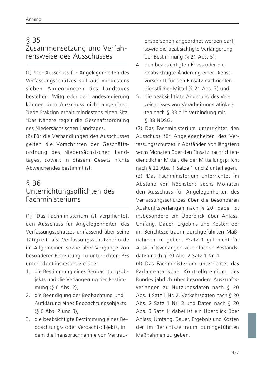 Seite 438 des Verfassungsschutzbericht 2024 Niedersachsen