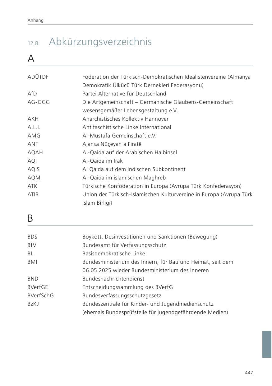 Seite 448 des Verfassungsschutzbericht 2024 Niedersachsen