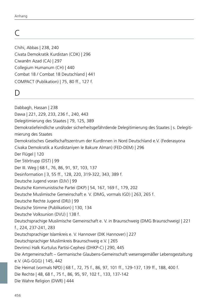 Seite 457 des Verfassungsschutzbericht 2024 Niedersachsen