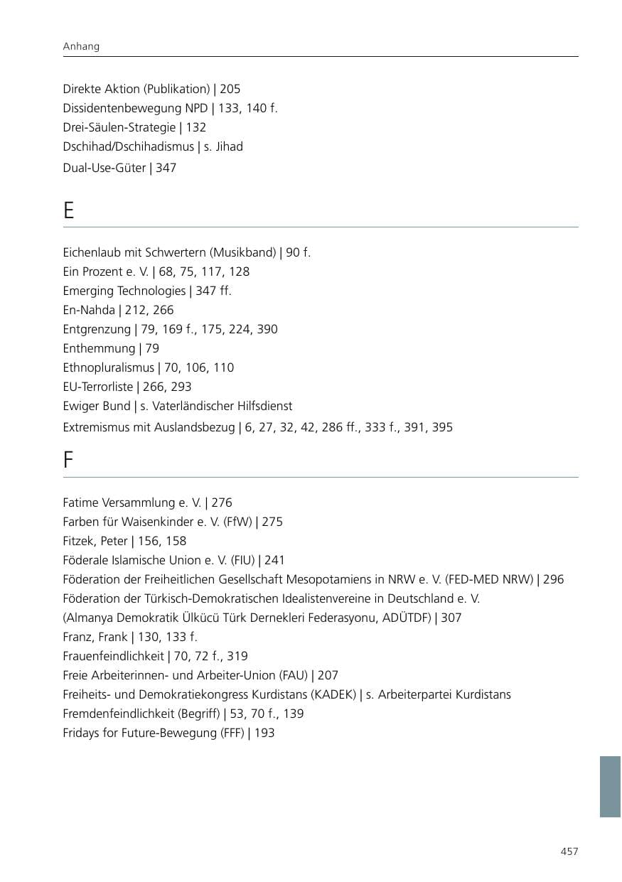 Seite 458 des Verfassungsschutzbericht 2024 Niedersachsen