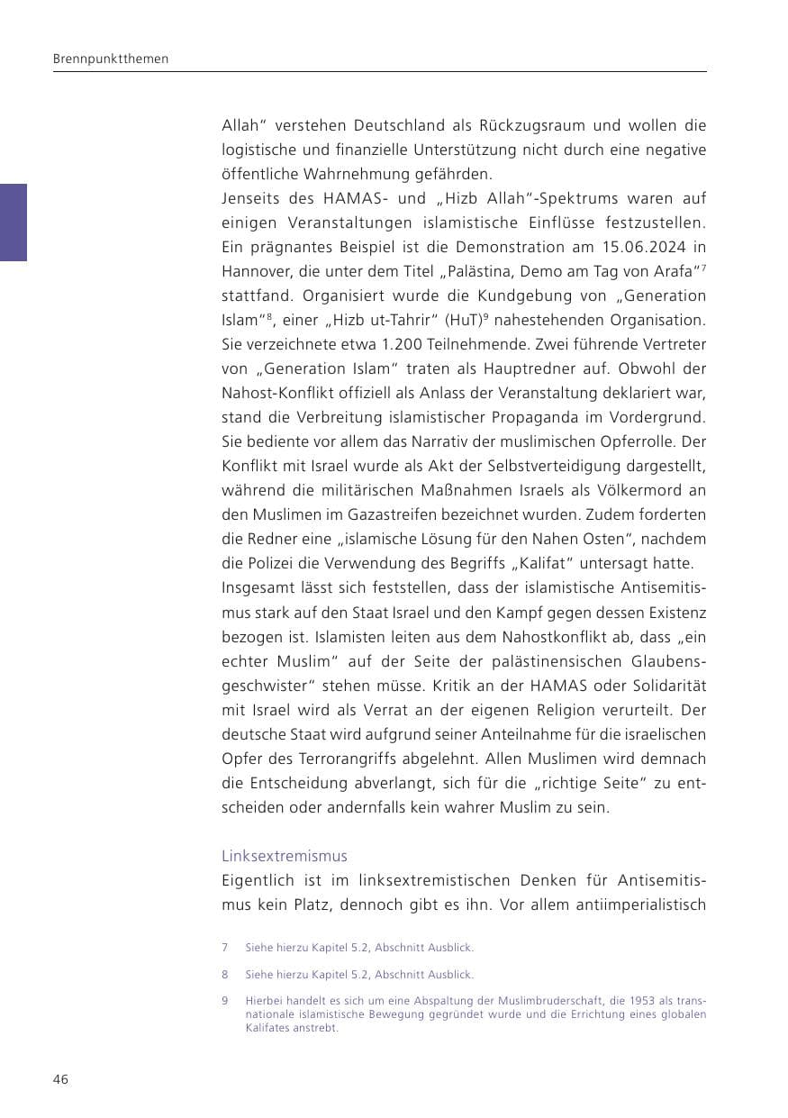 Seite 47 des Verfassungsschutzbericht 2024 Niedersachsen