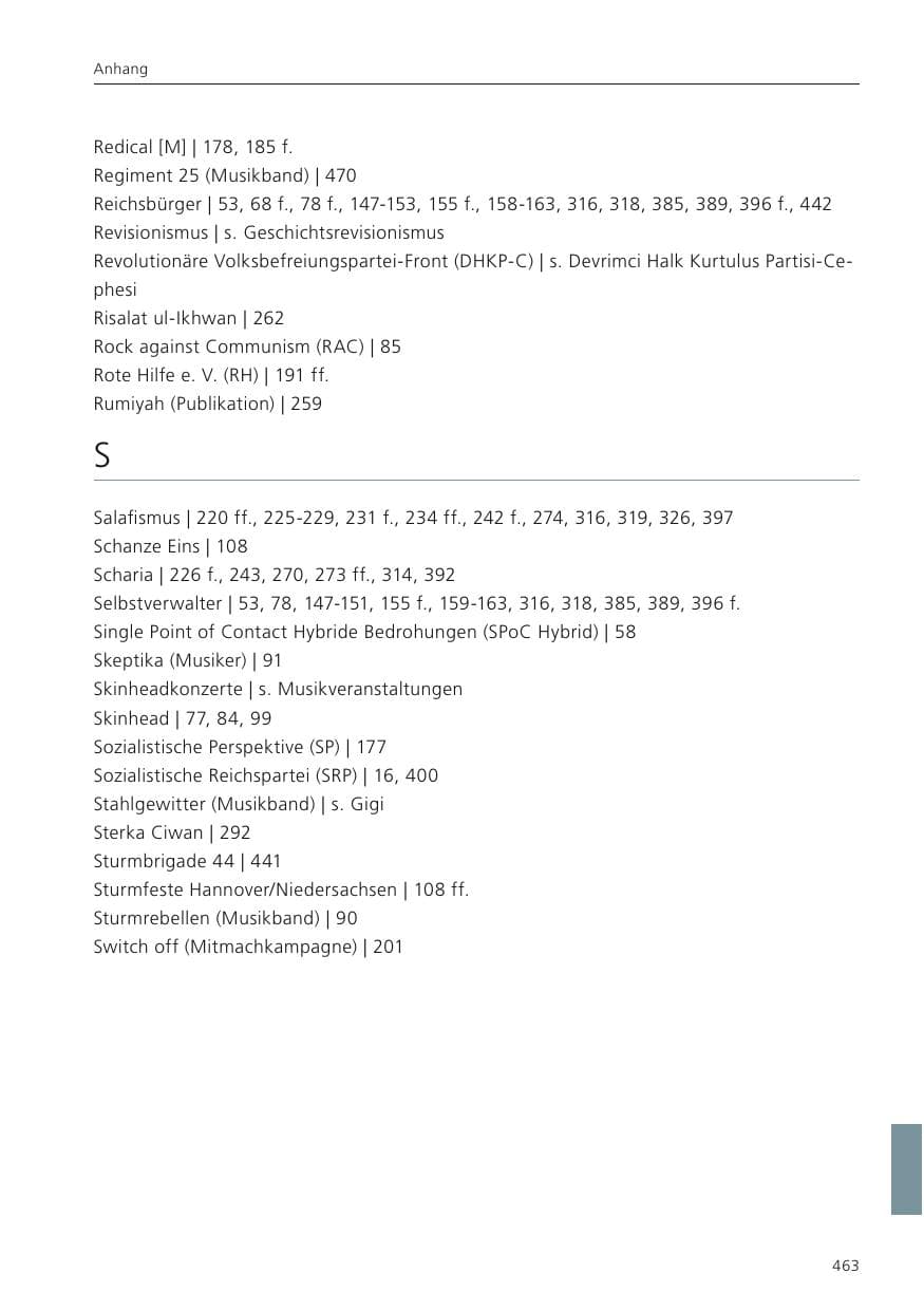Seite 464 des Verfassungsschutzbericht 2024 Niedersachsen