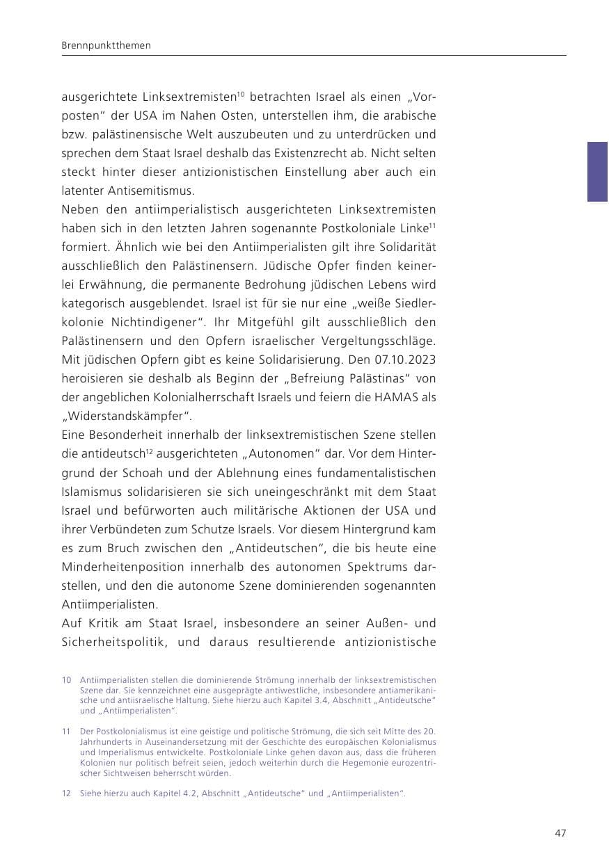 Seite 48 des Verfassungsschutzbericht 2024 Niedersachsen