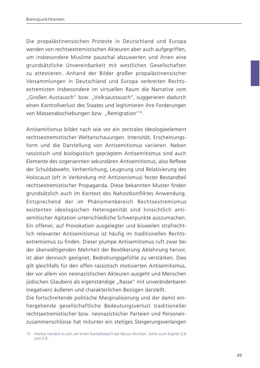 Seite 50 des Verfassungsschutzbericht 2024 Niedersachsen