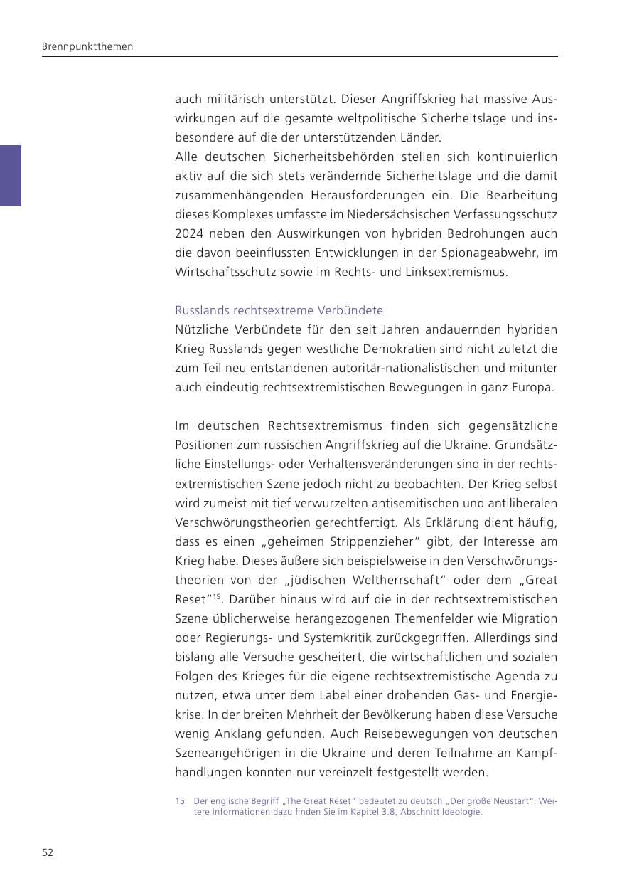 Seite 53 des Verfassungsschutzbericht 2024 Niedersachsen