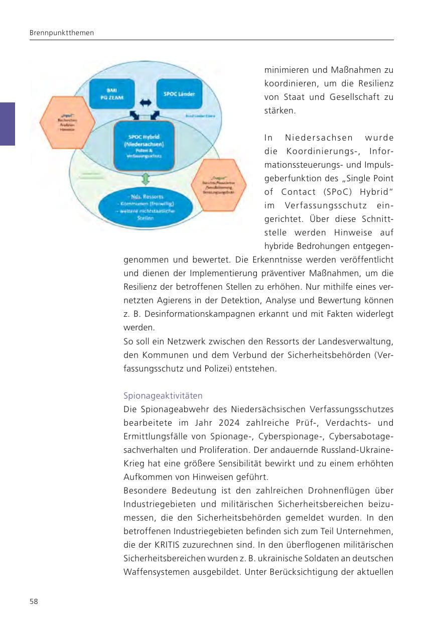Seite 59 des Verfassungsschutzbericht 2024 Niedersachsen