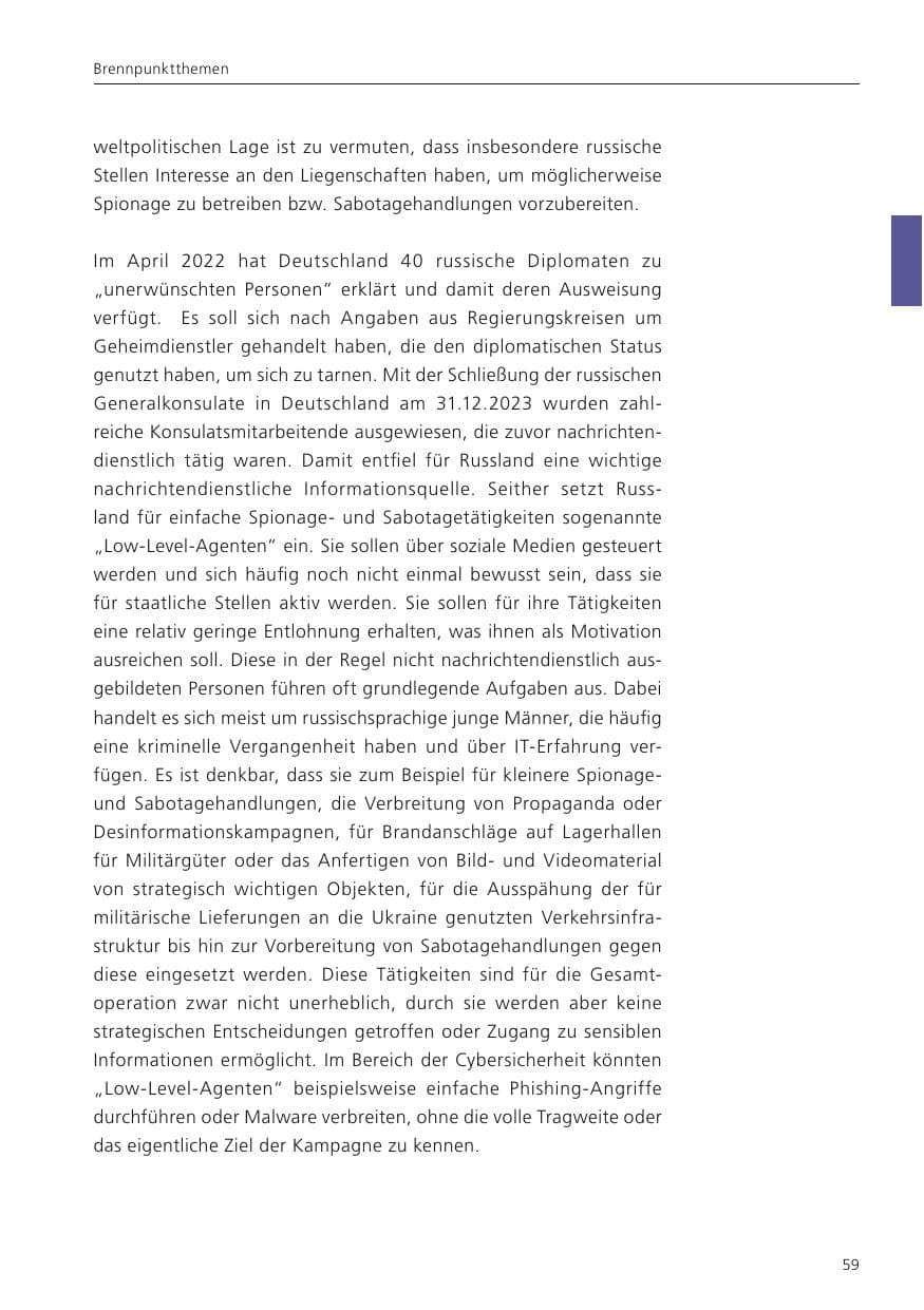 Seite 60 des Verfassungsschutzbericht 2024 Niedersachsen