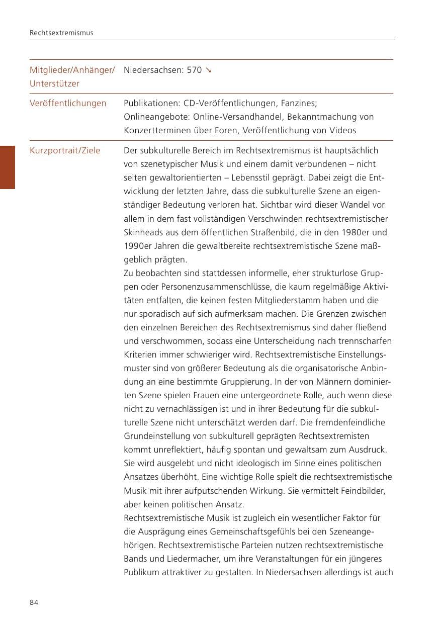 Seite 85 des Verfassungsschutzbericht 2024 Niedersachsen