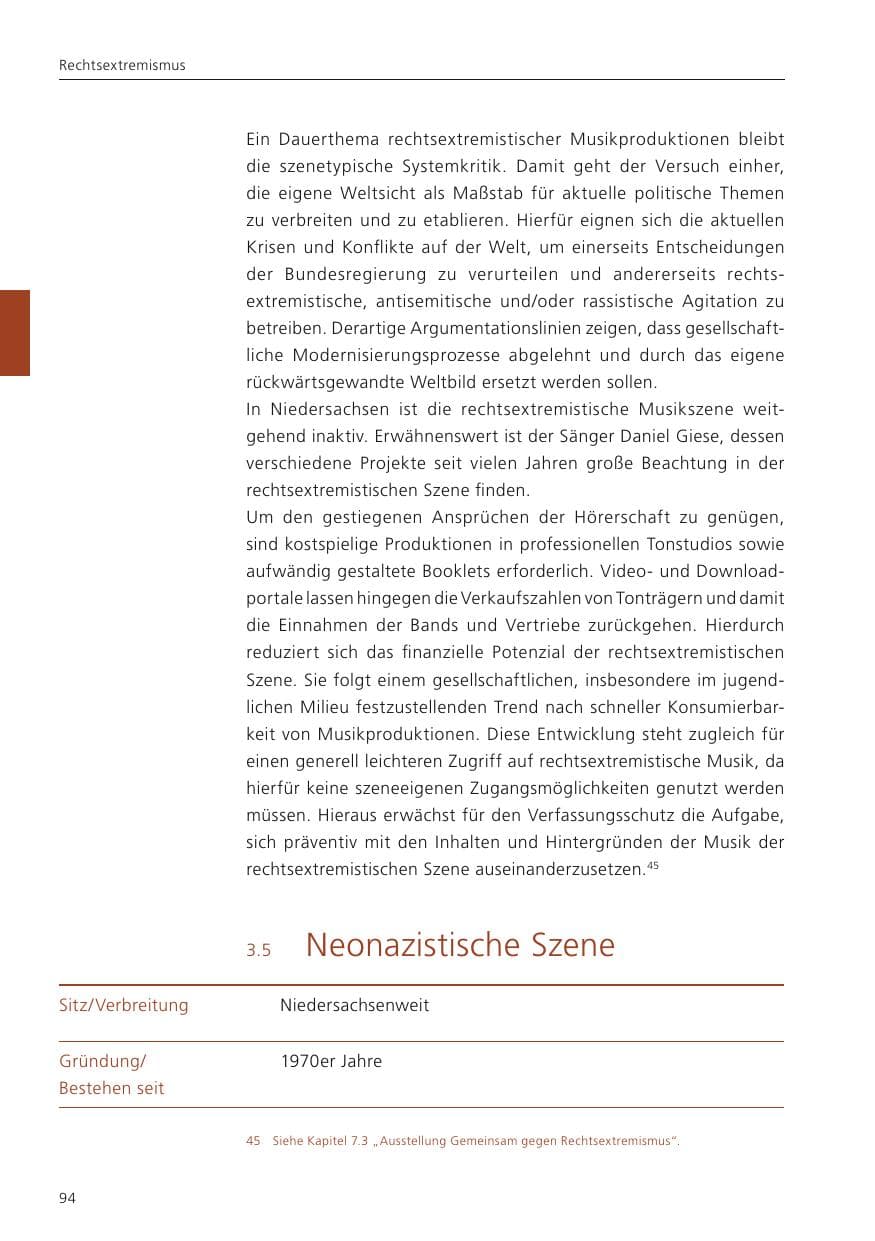 Seite 95 des Verfassungsschutzbericht 2024 Niedersachsen