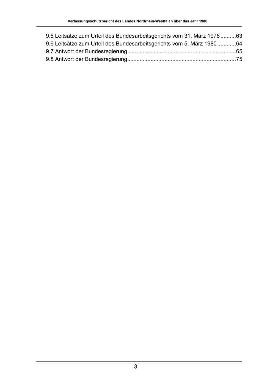 Seite 3 des Verfassungsschutzbericht 1980 Nordrhein-Westfalen