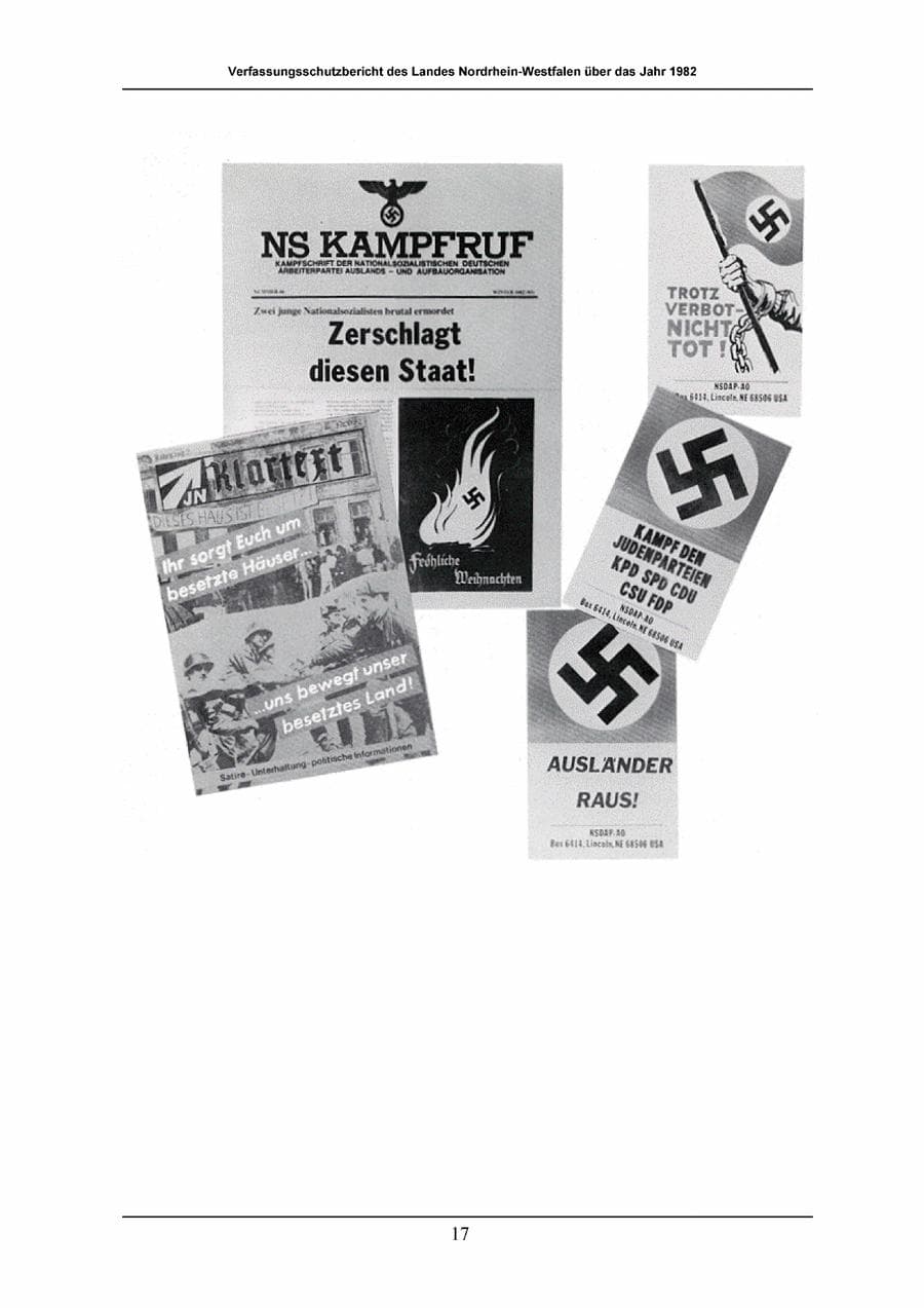 Seite 17 des Verfassungsschutzbericht 1982 Nordrhein-Westfalen