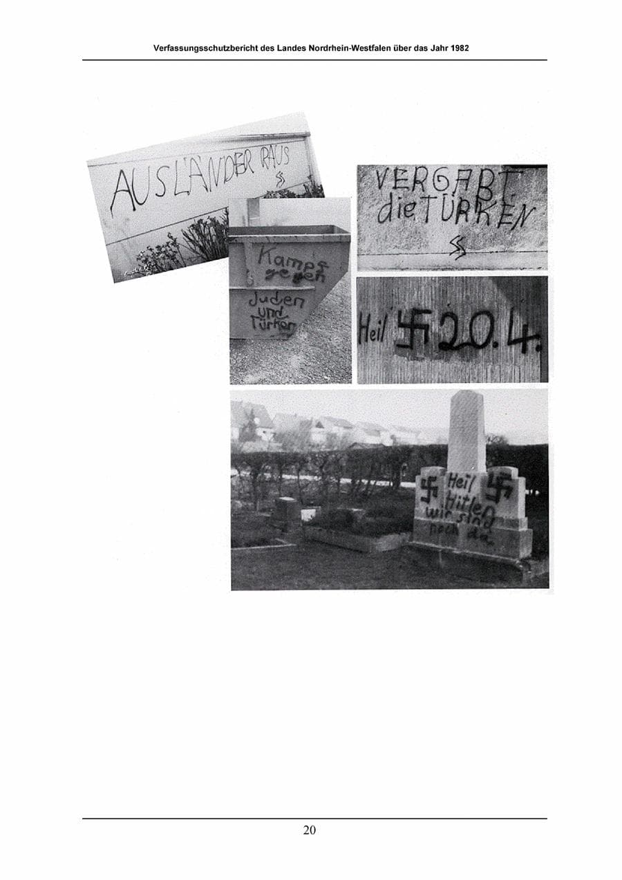 Seite 20 des Verfassungsschutzbericht 1982 Nordrhein-Westfalen