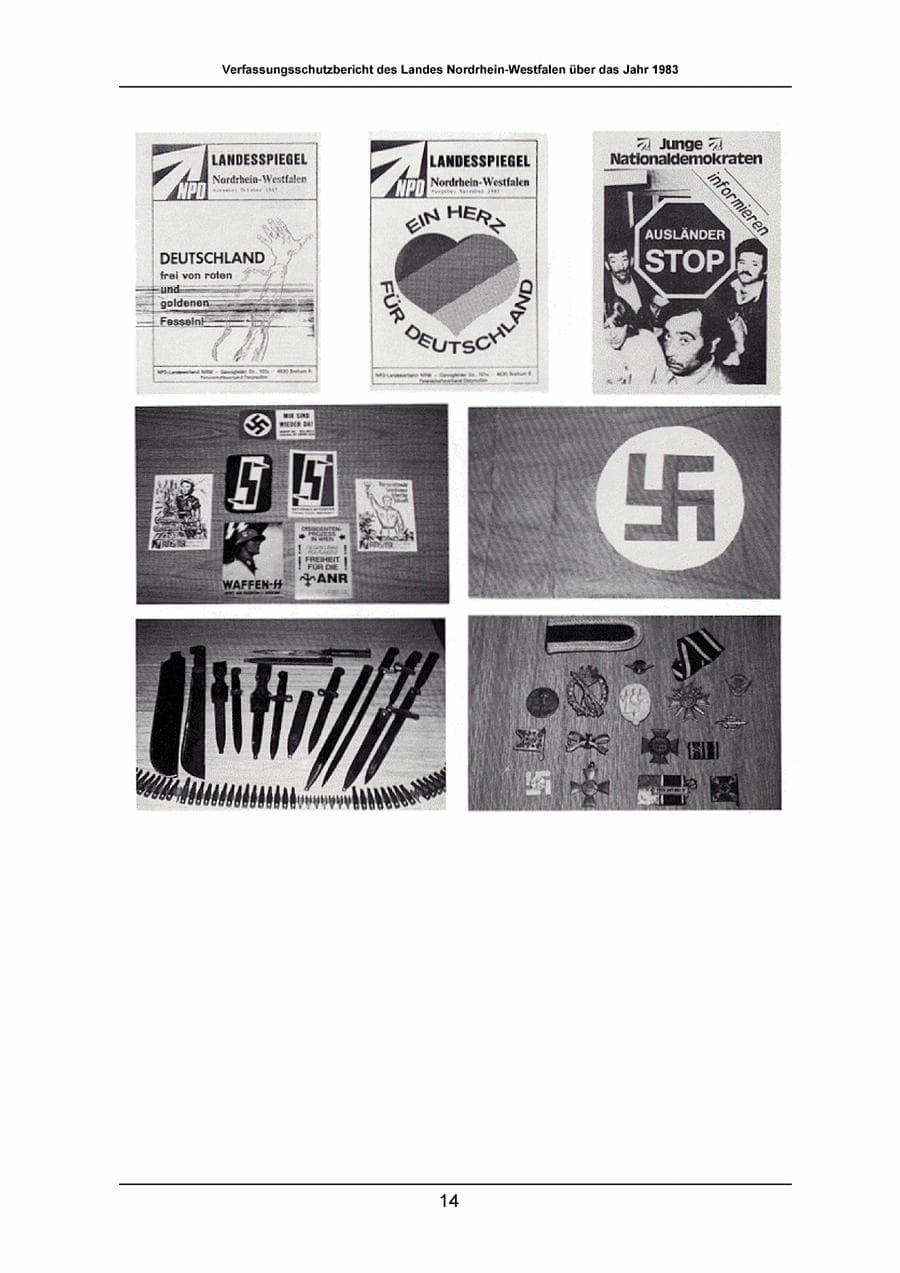 Seite 14 des Verfassungsschutzbericht 1983 Nordrhein-Westfalen