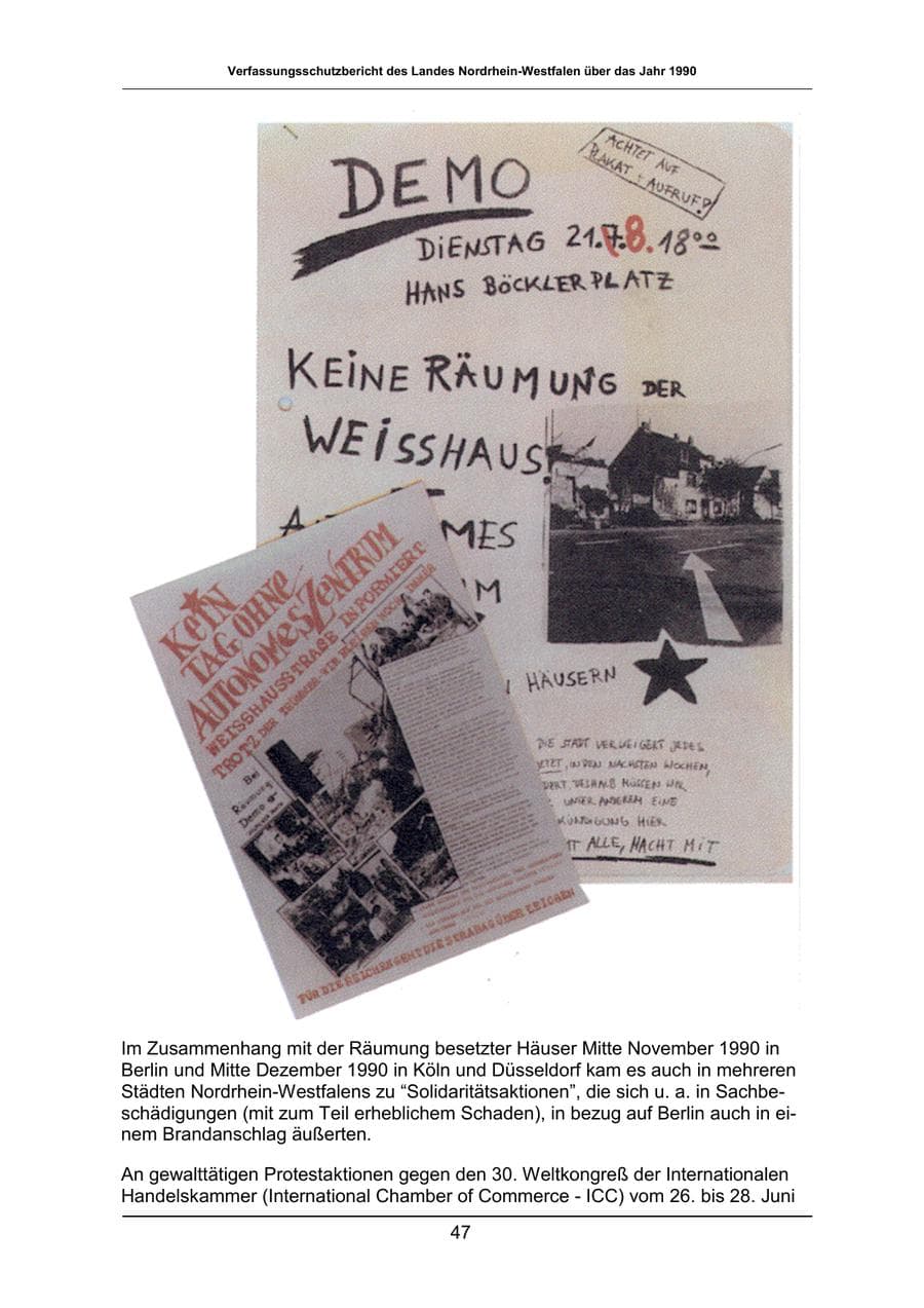 Seite 47 des Verfassungsschutzbericht 1990 Nordrhein-Westfalen