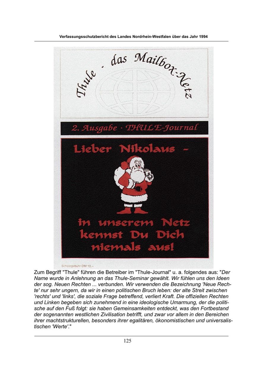 Seite 125 des Verfassungsschutzbericht 1994 Nordrhein-Westfalen