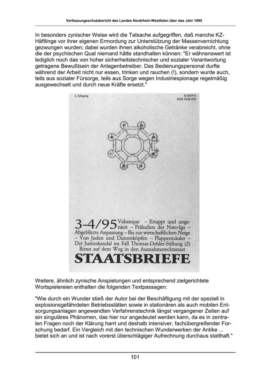 Seite 101 des Verfassungsschutzbericht 1995 Nordrhein-Westfalen