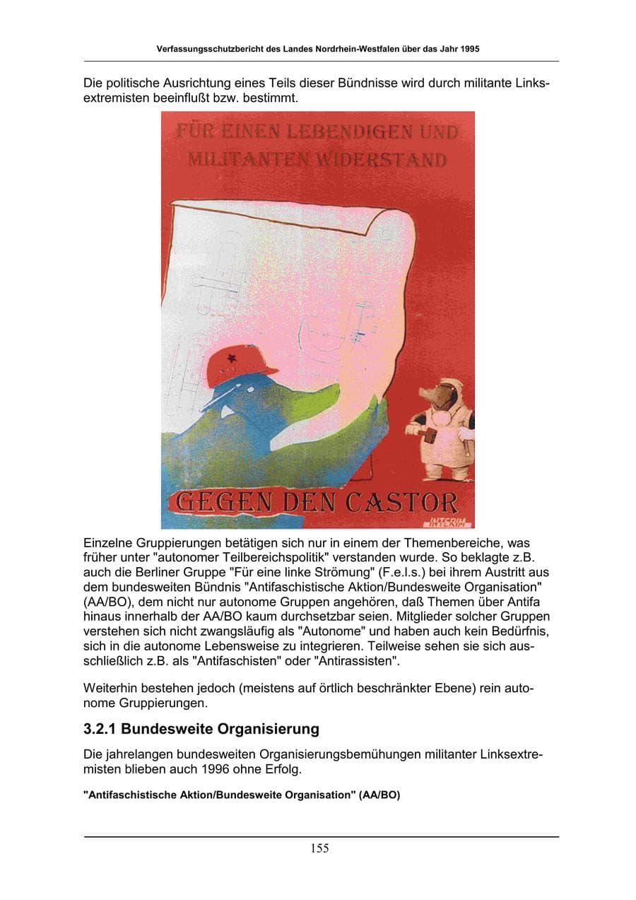 Seite 155 des Verfassungsschutzbericht 1996 Nordrhein-Westfalen