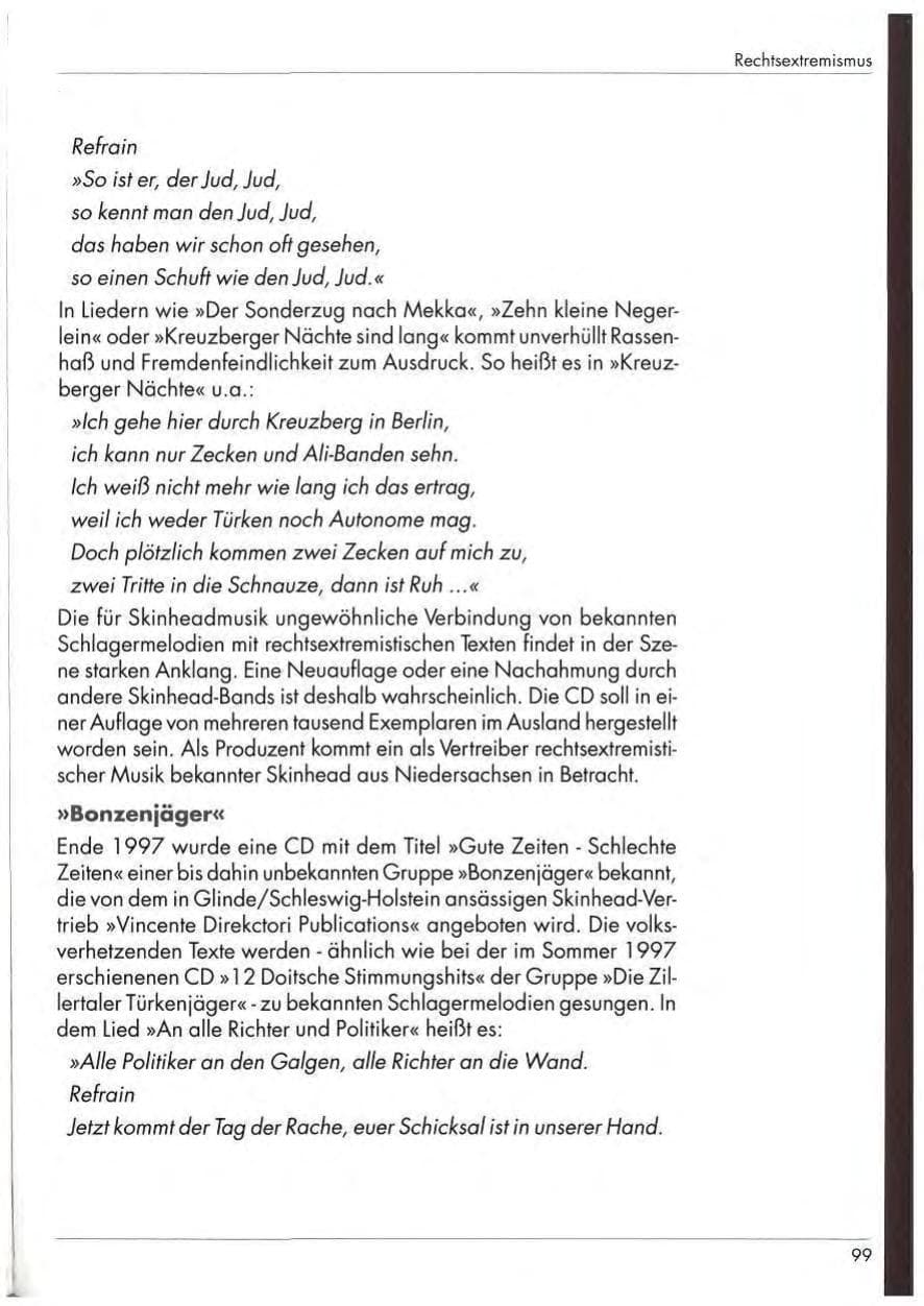 Seite 101 des Verfassungsschutzbericht 1997 Nordrhein-Westfalen