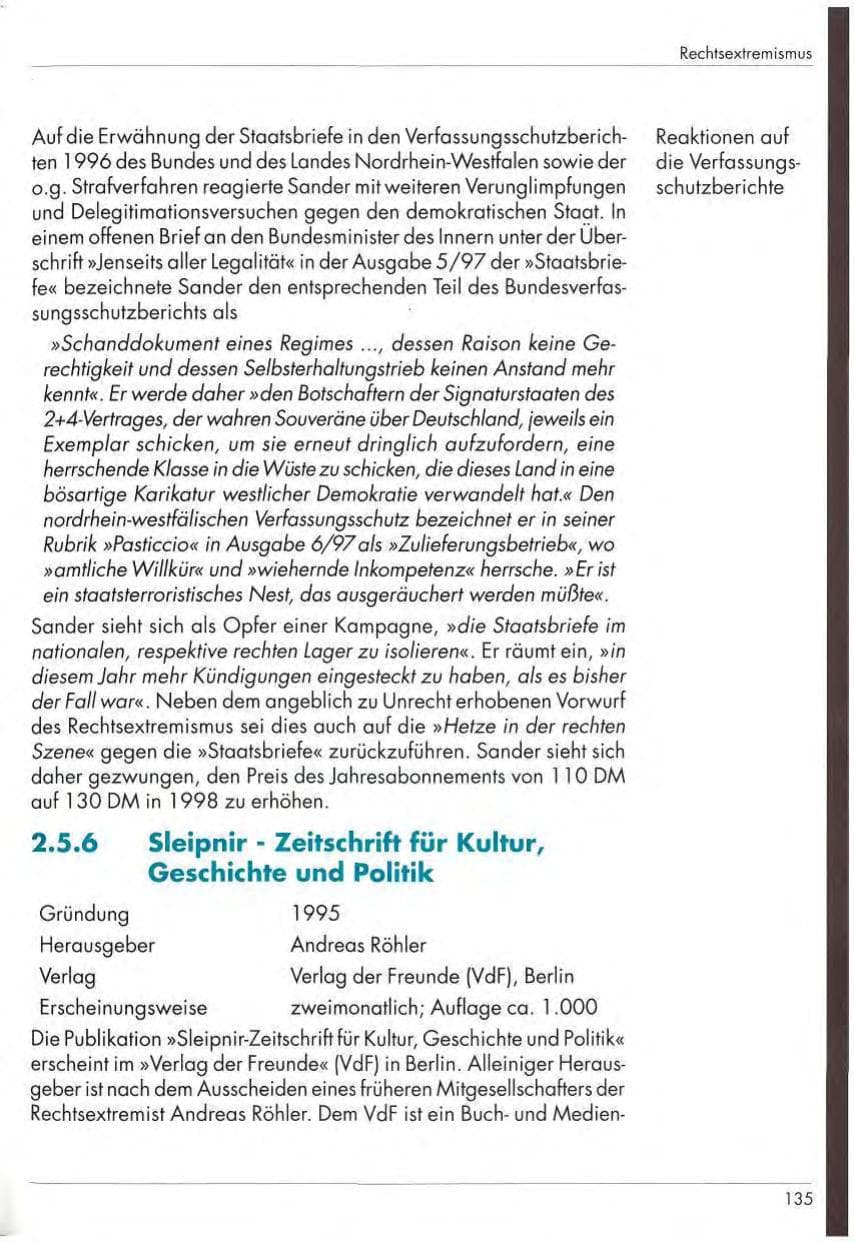 Seite 137 des Verfassungsschutzbericht 1997 Nordrhein-Westfalen