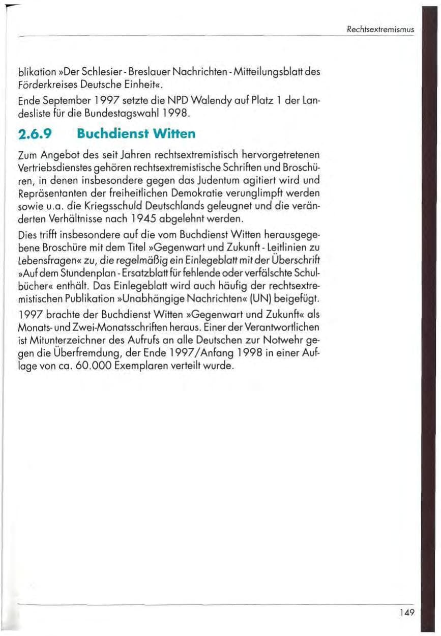 Seite 151 des Verfassungsschutzbericht 1997 Nordrhein-Westfalen