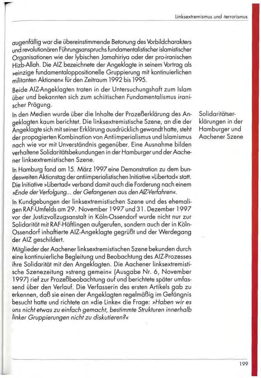 Seite 201 des Verfassungsschutzbericht 1997 Nordrhein-Westfalen