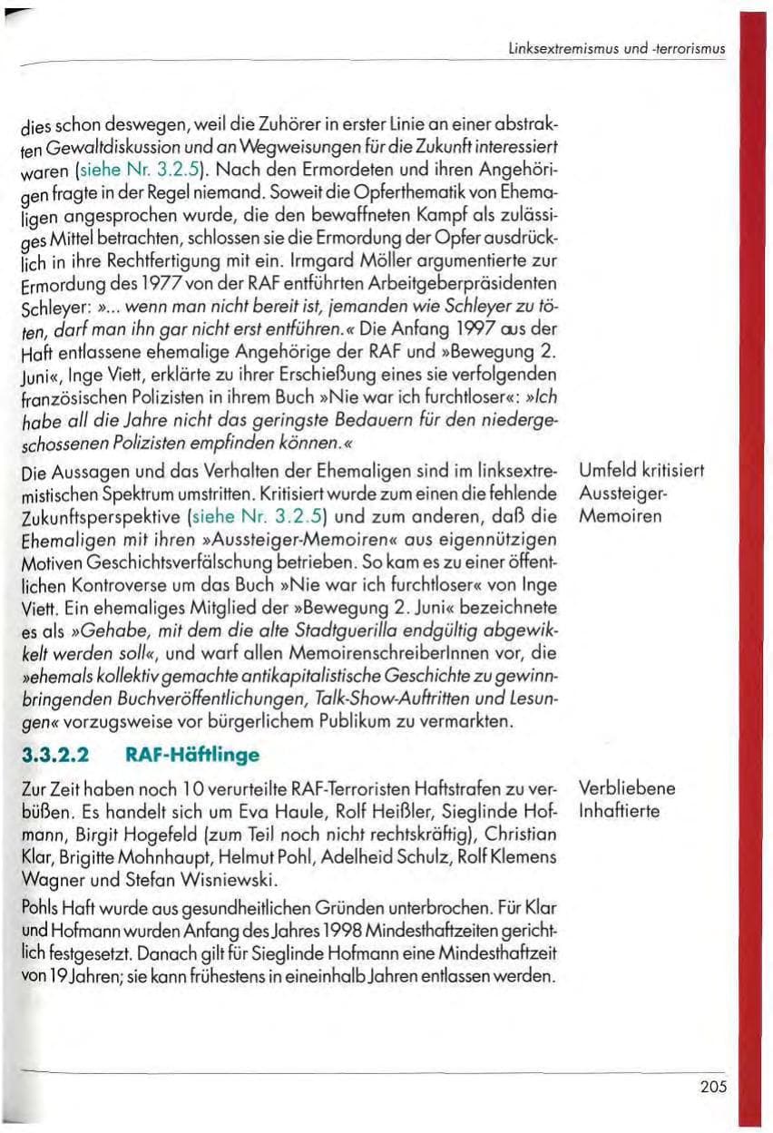 Seite 207 des Verfassungsschutzbericht 1997 Nordrhein-Westfalen