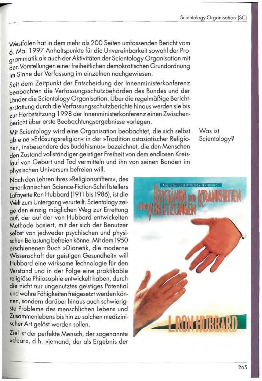 Seite 267 des Verfassungsschutzbericht 1997 Nordrhein-Westfalen