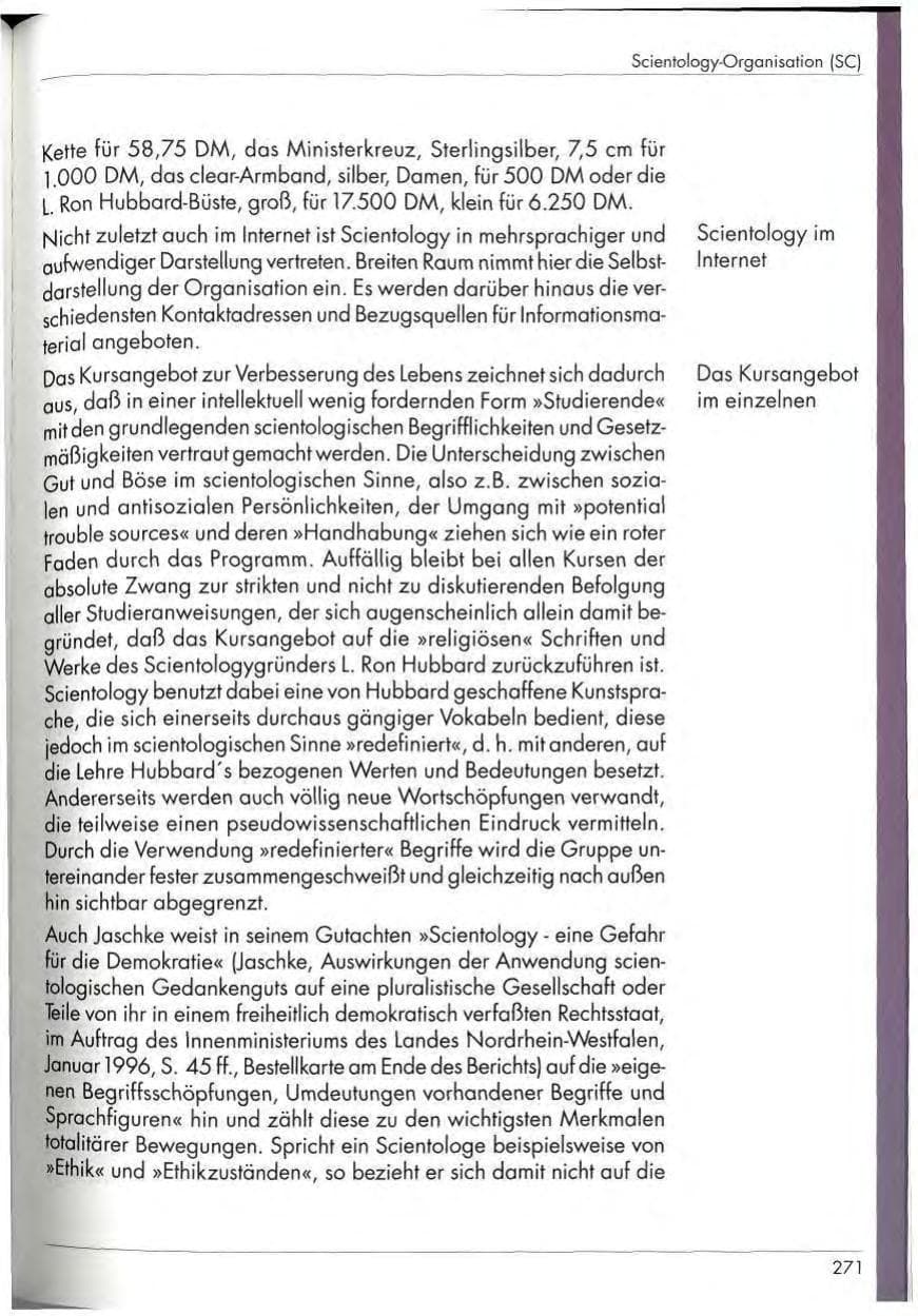 Seite 273 des Verfassungsschutzbericht 1997 Nordrhein-Westfalen