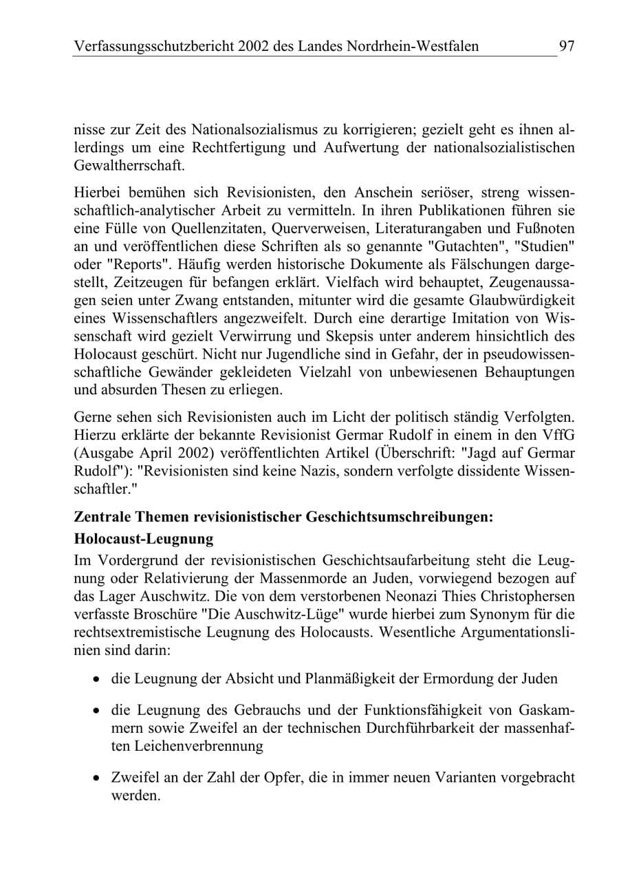 Seite 96 des Verfassungsschutzbericht 2002 Nordrhein-Westfalen