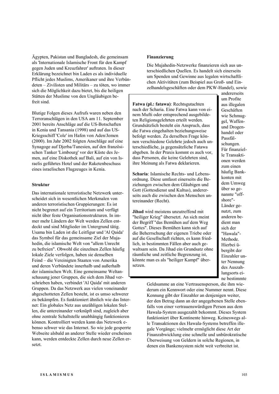 Seite 109 des Verfassungsschutzbericht 2003 Nordrhein-Westfalen