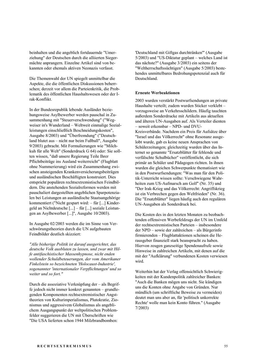 Seite 61 des Verfassungsschutzbericht 2003 Nordrhein-Westfalen