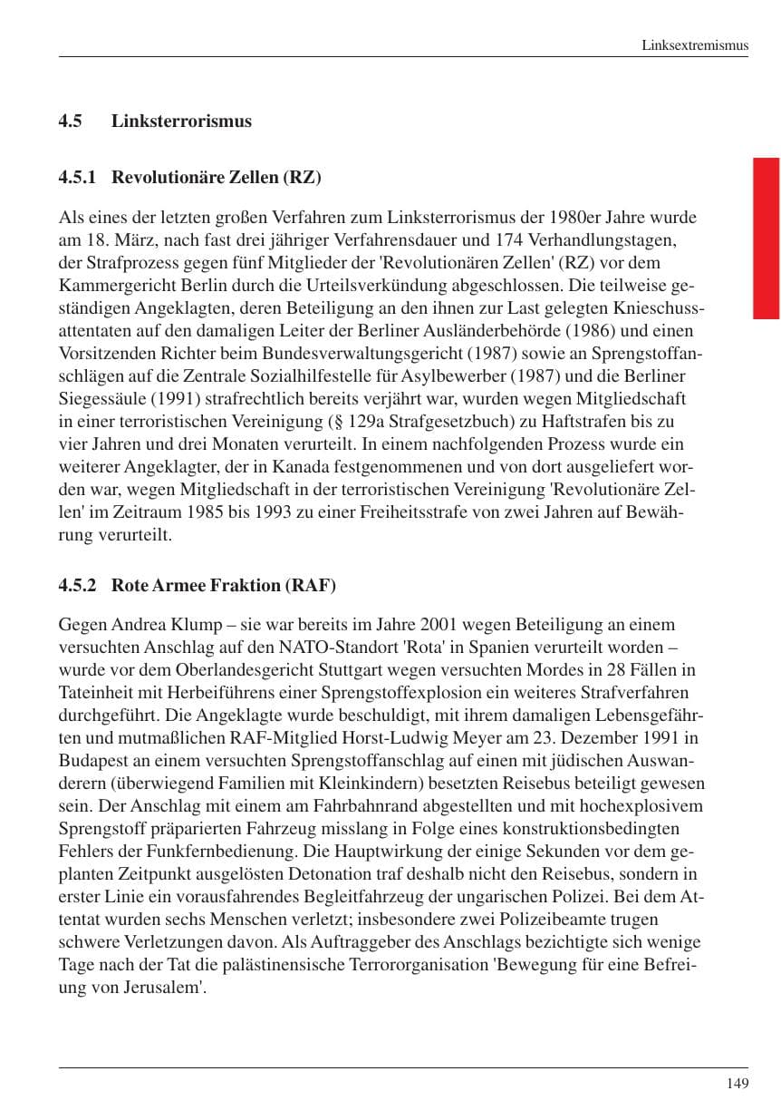 Seite 151 des Verfassungsschutzbericht 2004 Nordrhein-Westfalen