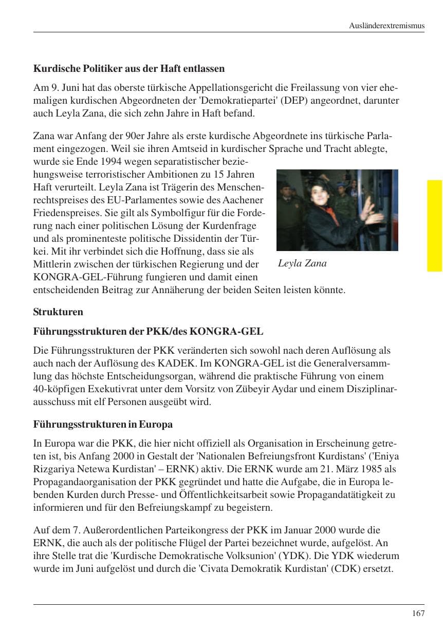 Seite 169 des Verfassungsschutzbericht 2004 Nordrhein-Westfalen