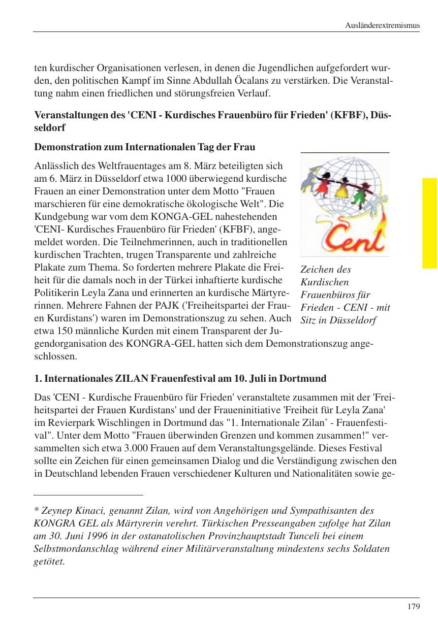 Seite 181 des Verfassungsschutzbericht 2004 Nordrhein-Westfalen