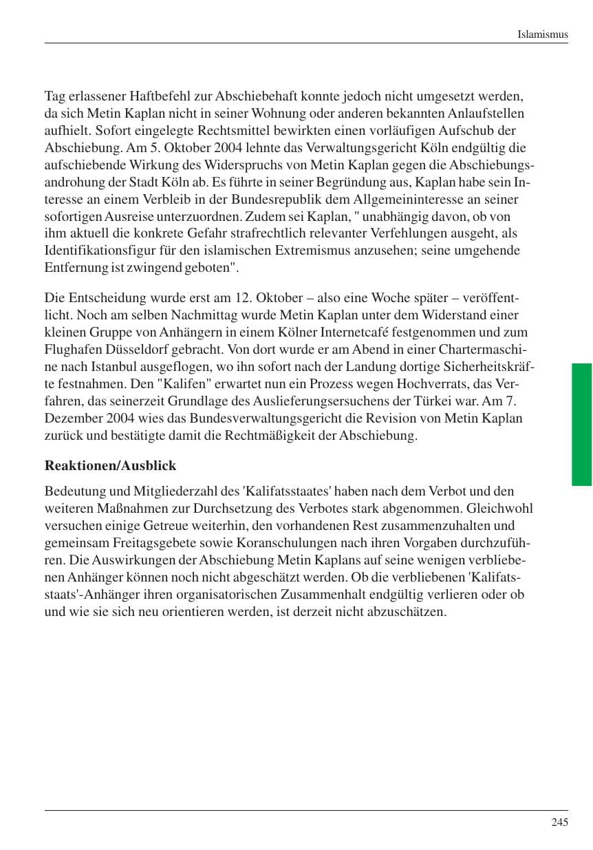 Seite 247 des Verfassungsschutzbericht 2004 Nordrhein-Westfalen