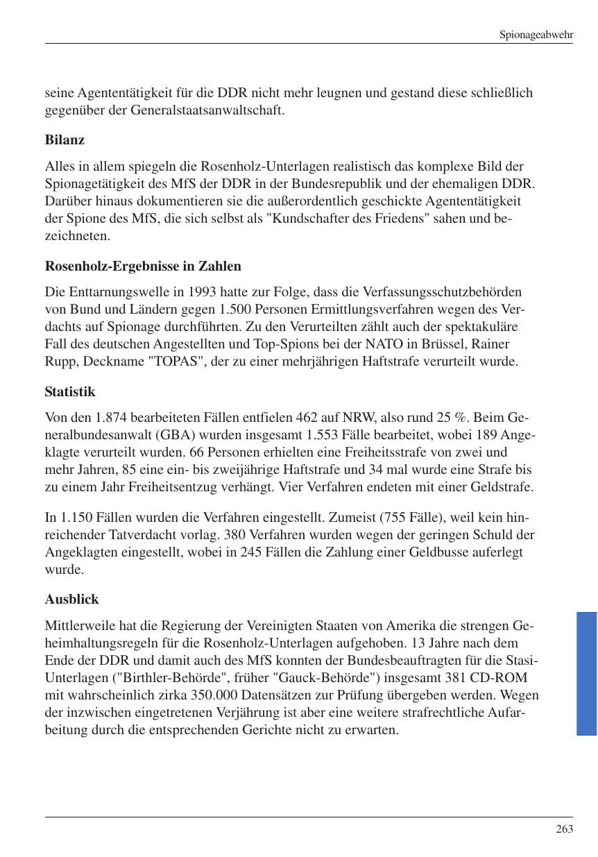Seite 265 des Verfassungsschutzbericht 2004 Nordrhein-Westfalen