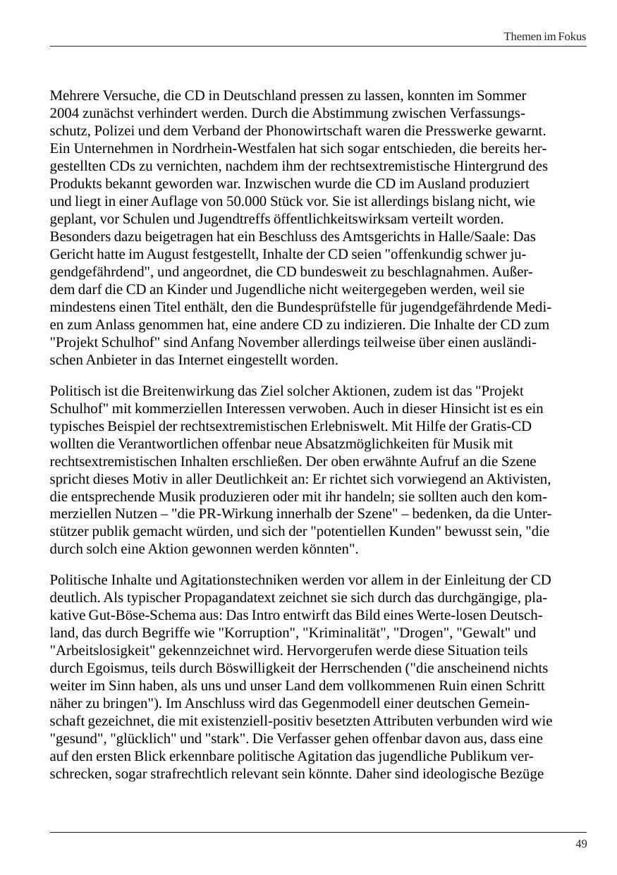 Seite 51 des Verfassungsschutzbericht 2004 Nordrhein-Westfalen