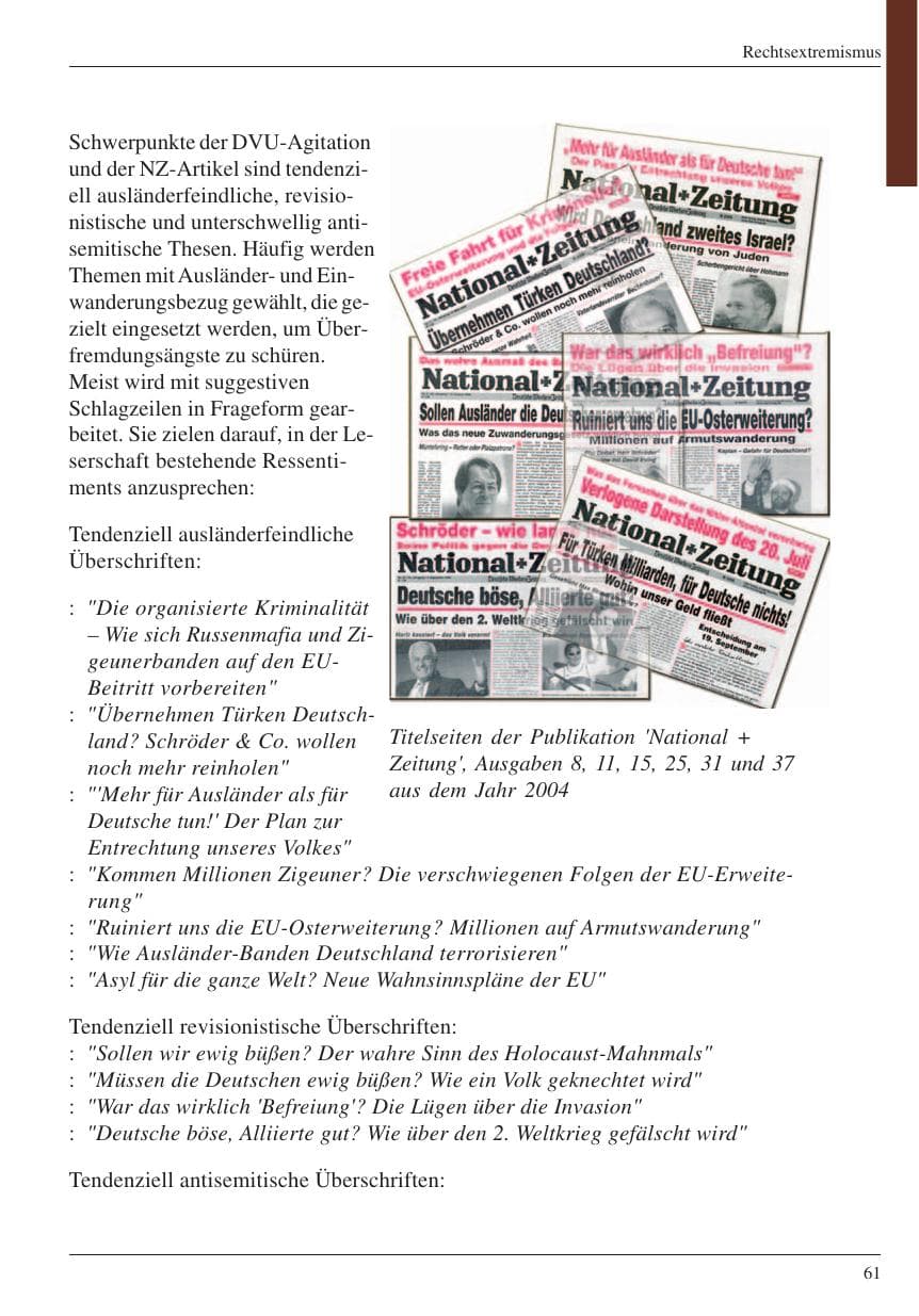Seite 63 des Verfassungsschutzbericht 2004 Nordrhein-Westfalen