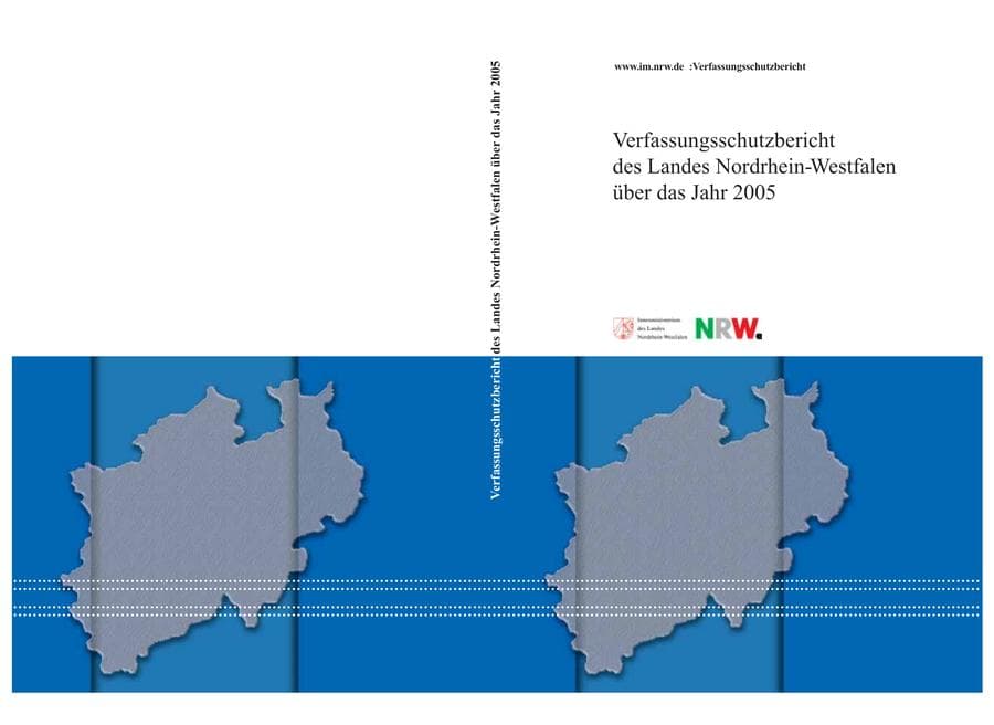 Seite 1 des Verfassungsschutzbericht 2005 Nordrhein-Westfalen