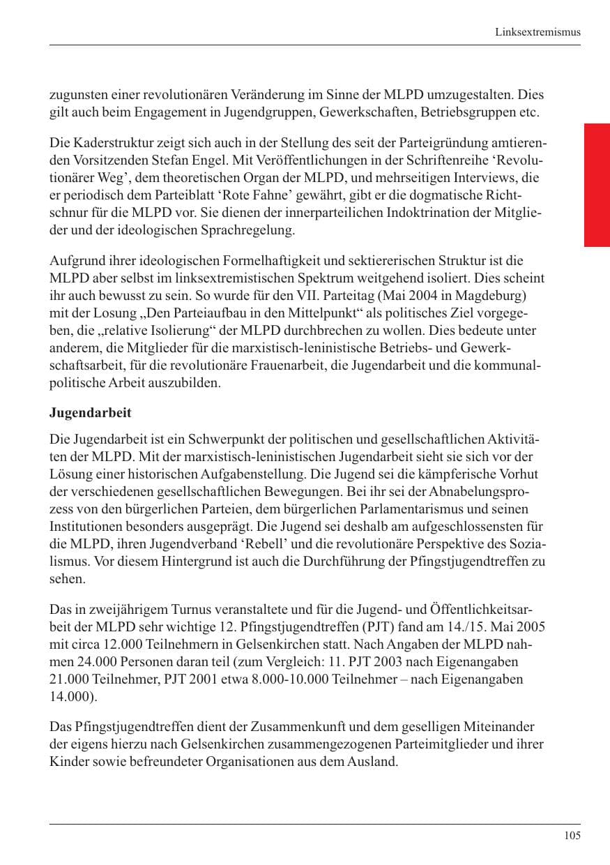 Seite 107 des Verfassungsschutzbericht 2005 Nordrhein-Westfalen