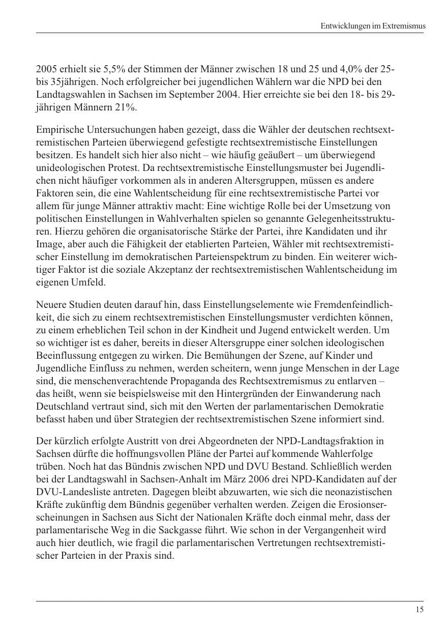 Seite 17 des Verfassungsschutzbericht 2005 Nordrhein-Westfalen